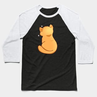 Kawaii Angry Cat from the backside, Cat Lover Baseball T-Shirt